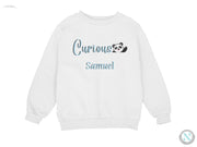 a white sweatshirt with a panda on it