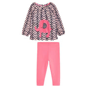 SkipStars Pink Maxi Top with Leggins