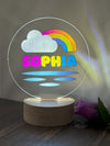 a glass globe with the name sophha on it