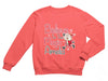 a pink sweatshirt with the words believe to the magic of angels on it