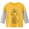 Less Monday' Double Layer Boys Tee Shirt ,Yellow
