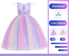 Unicorn Short Sleeve Girls Princess Dress