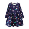 Long-Sleeve Unicorn Pattern Girl Dress