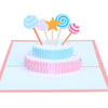 Lollipop Candy Happy Birthday Cake Pop-Up Greeting Card - Handmade, Perfect for Happy Birthdays, Congratulation & Thank you Wishes