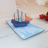 Sailing Boat 3D Pop-Up Greeting Card - Handmade Card for Birthday Wishes, Perfect for Congrats, Thanks, Thinking of You and Kids!