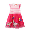 Elephant Pattern Girls Sleeveless Summer Tutu Dress